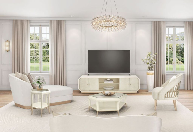 La Rachelle - Media Cabinet - Champagne - R&R Furniture Gallery (Fountain Valley, CA)