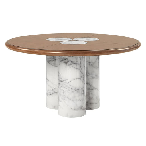 Harvey - Round Dining Table - Brown - R&R Furniture Gallery (Fountain Valley, CA)