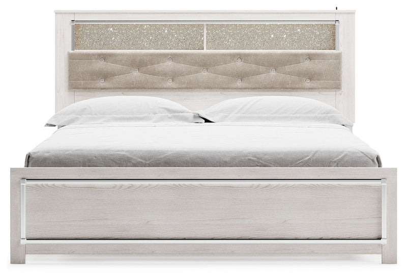 Altyra - King Bookcase Panel Bed - White - R&R Furniture Gallery (Fountain Valley, CA)