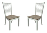 Americana Modern Dining - Spindle Back Dining Chair (Set of 2) - Cotton White - R&R Furniture Gallery (Fountain Valley, CA)