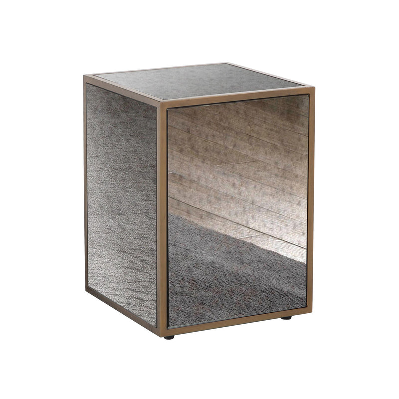 Lana - Mirrored Side Table - Antique Mirror - R&R Furniture Gallery (Fountain Valley, CA)