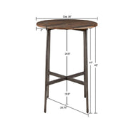 Renu - Round Bar Table With Industrial Charm - Light Brown - R&R Furniture Gallery (Fountain Valley, CA)