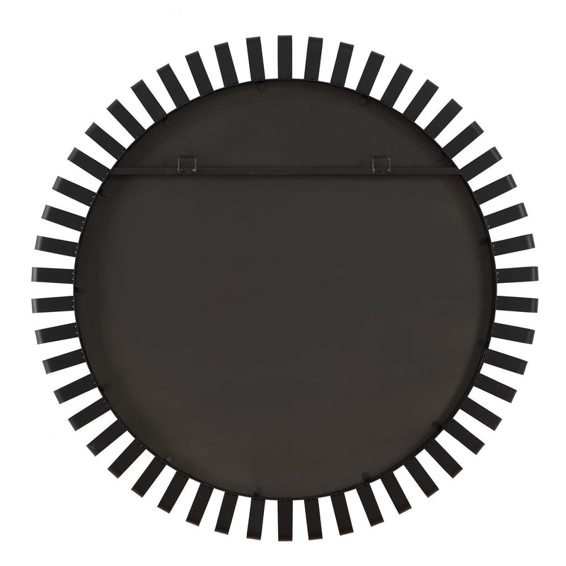 Jael - Round Iron Bands Mirror - Black