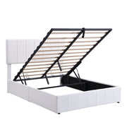 Elegant Upholstered Platform Bed With Hydraulic Storage System - R&R Furniture Gallery (Fountain Valley, CA)