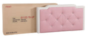 Button tufted upholstered bed by Glory Furniture featuring a cozy, plush design suitable for stylish bedrooms.