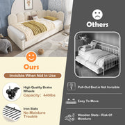 Upholstered Daybed With Metal Slatted Base - R&R Furniture Gallery (Fountain Valley, CA)