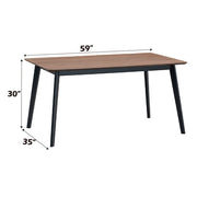 Rebi - Dining Table - Walnut & Black - R&R Furniture Gallery (Fountain Valley, CA)