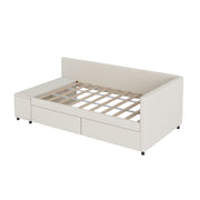 L Shaped Upholstered Platform Bed With Storage And Drawers - R&R Furniture Gallery (Fountain Valley, CA)