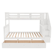 Stairway Bunk Bed With Storage And Guard Rail For Bedroom - R&R Furniture Gallery (Fountain Valley, CA)