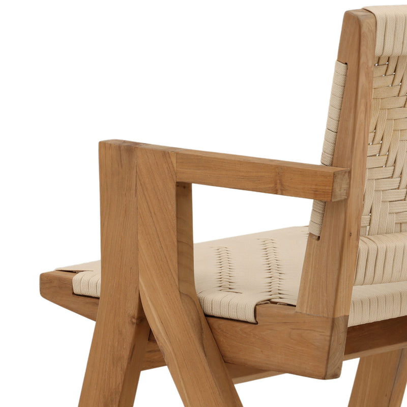 Mesa - Outdoor Dining Chair - Cream And Natural