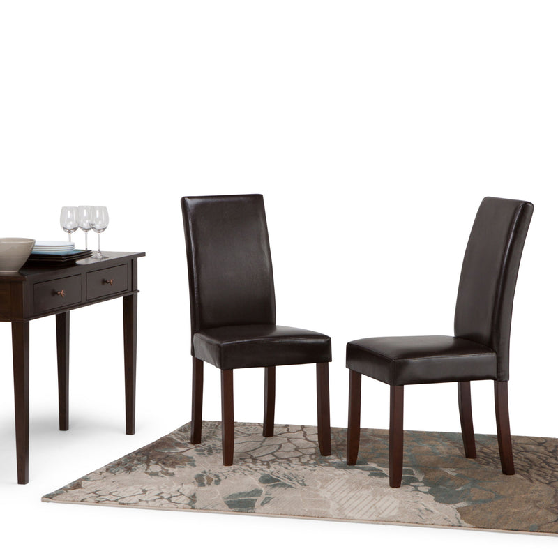 Acadian - Parson Dining Chair (Set of 2) - Tanners Brown - R&R Furniture Gallery (Fountain Valley, CA)