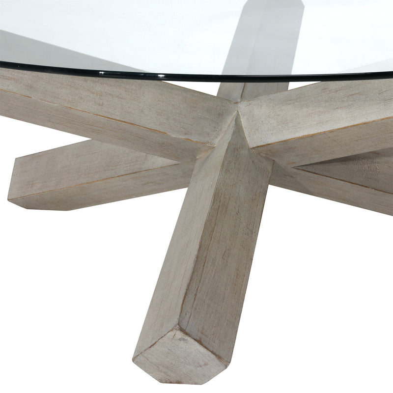 Judy - Coffee Table 48" - Light Warm Wash