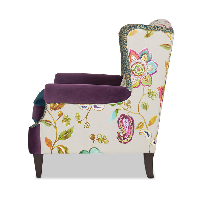Anya - Boho Chic Wingback Accent Arm Chair - R&R Furniture Gallery (Fountain Valley, CA)