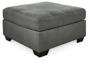 Pitkin - Oversized Accent Ottoman - Slate - R&R Furniture Gallery (Fountain Valley, CA)