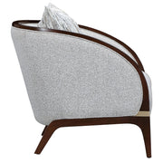Houston - Matching Chair - Pebble / Walnut - R&R Furniture Gallery (Fountain Valley, CA)