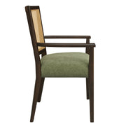 Mid Century Modern Arm Dining Chair Set With Rattan Backrest - R&R Furniture Gallery (Fountain Valley, CA)