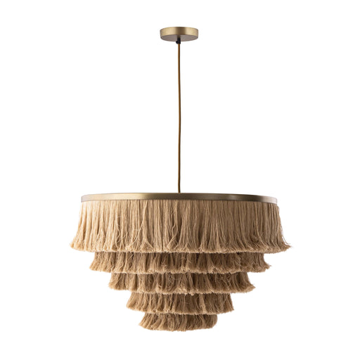 Sarai - Fringe Pendant - Natural - R&R Furniture Gallery (Fountain Valley, CA)