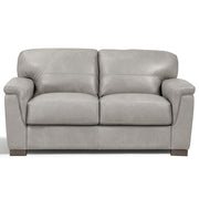 Cornelia - Loveseat - Pearl Gray Leather - R&R Furniture Gallery (Fountain Valley, CA)