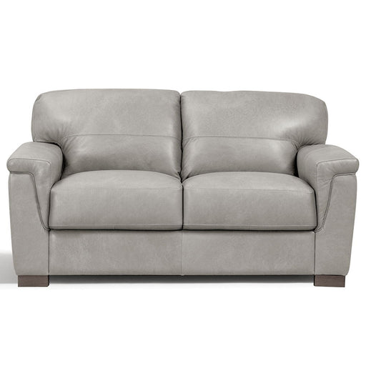 Cornelia - Loveseat - Pearl Gray Leather - R&R Furniture Gallery (Fountain Valley, CA)