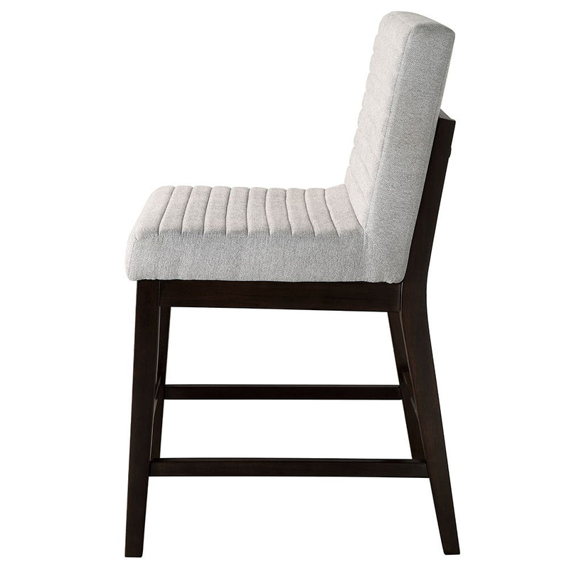 Edwyn - Counter Height Chair (Set of 2) - Gray Linen & Espresso - R&R Furniture Gallery (Fountain Valley, CA)