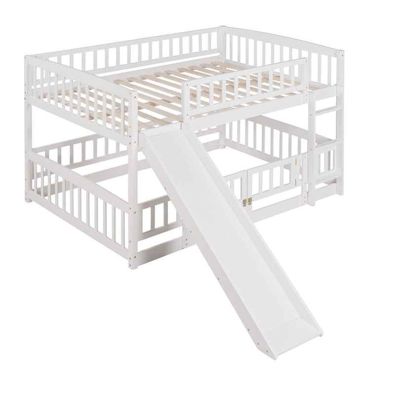 Low Bunk Bed With Slide, Fence And Ladder - R&R Furniture Gallery (Fountain Valley, CA)