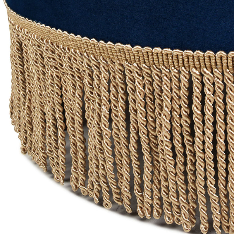 Yolanda - Round Upholstered Accent Ottoman - R&R Furniture Gallery (Fountain Valley, CA)