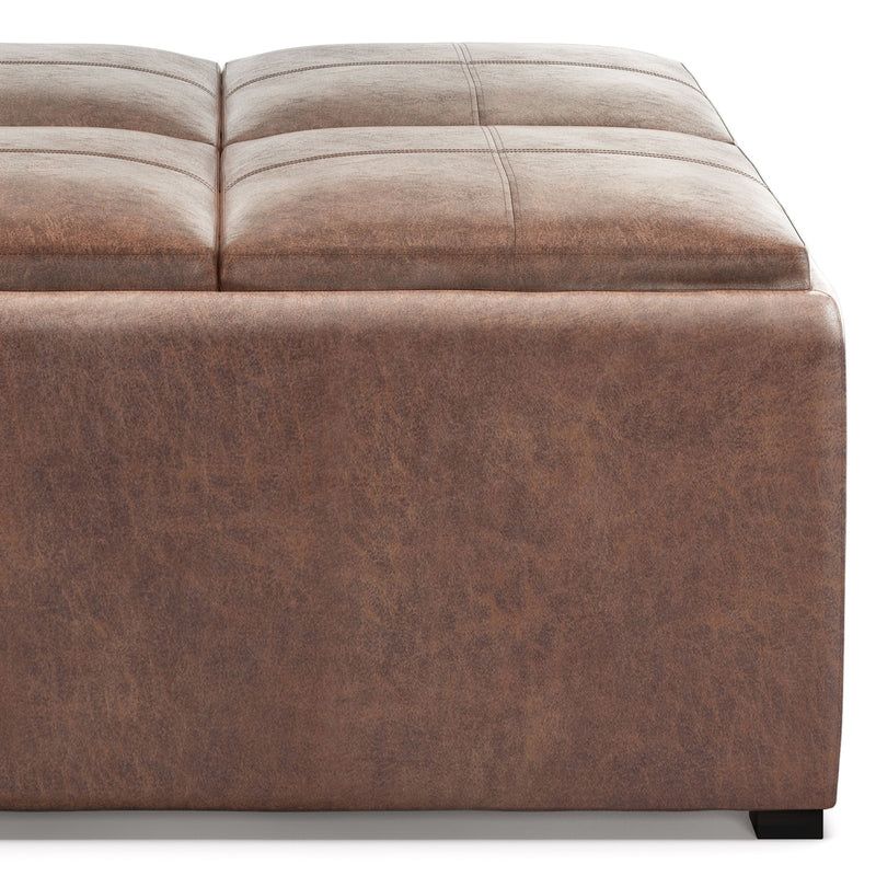 Avalon - Square Coffee Table, Storage Ottoman - R&R Furniture Gallery (Fountain Valley, CA)