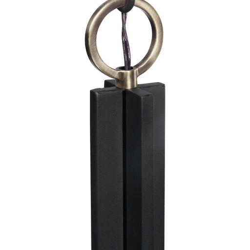 Uttermost Jarsdel 1 Light Industrial Mini Pendant in black, showcasing a sleek black pendant light with a modern industrial design.