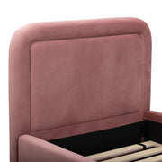 TOV Furniture Briella trundle bed with wooden frame and pull-out storage drawer, ideal for space-saving bedroom furniture