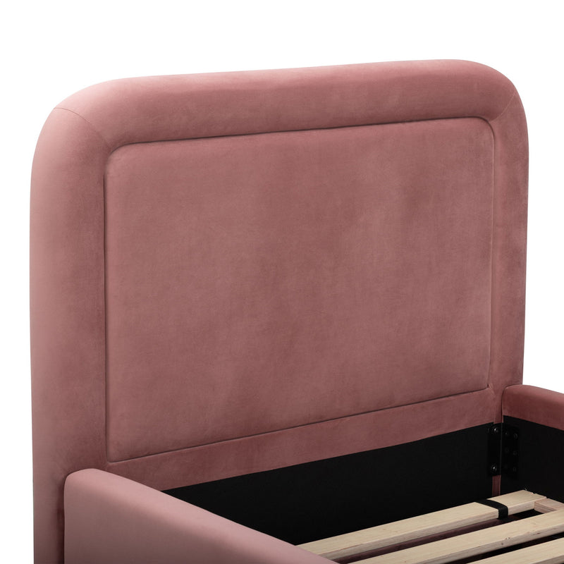 TOV Furniture Briella trundle bed with wooden frame and pull-out storage drawer, ideal for space-saving bedroom furniture