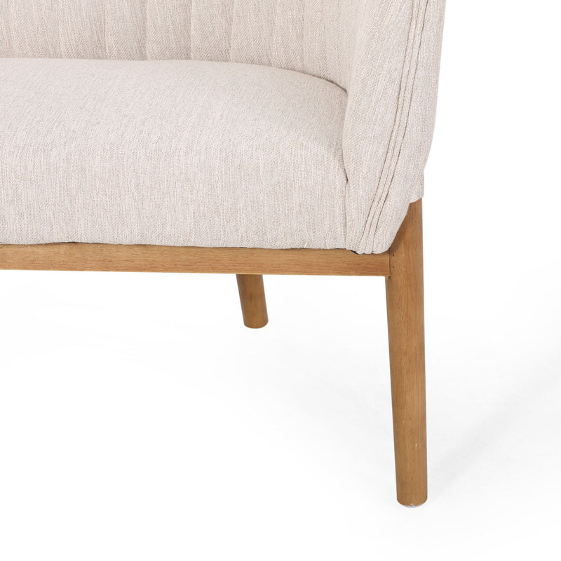 Mid Century Modern Loveseat With Channel Stitched Backrest - R&R Furniture Gallery (Fountain Valley, CA)