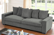 Luxe Sofa With 5 Matching Toss Pillows, Sleek Design, Spacious And Comfortable 3 Seater Couch - R&R Furniture Gallery (Fountain Valley, CA)