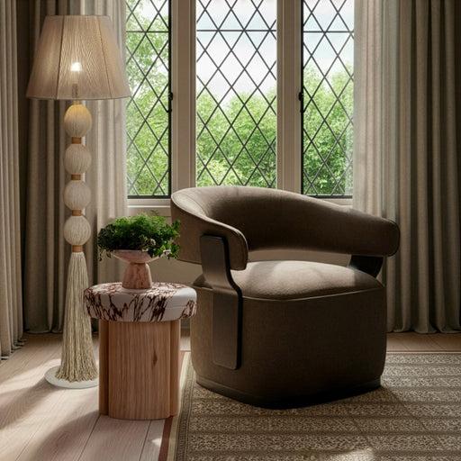 Samba - Cotton Floor Lamp - White - R&R Furniture Gallery (Fountain Valley, CA)