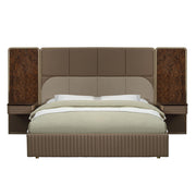 Marcelino - Nightstand With Wall Pier (EK) - Cherry Oak - R&R Furniture Gallery (Fountain Valley, CA)