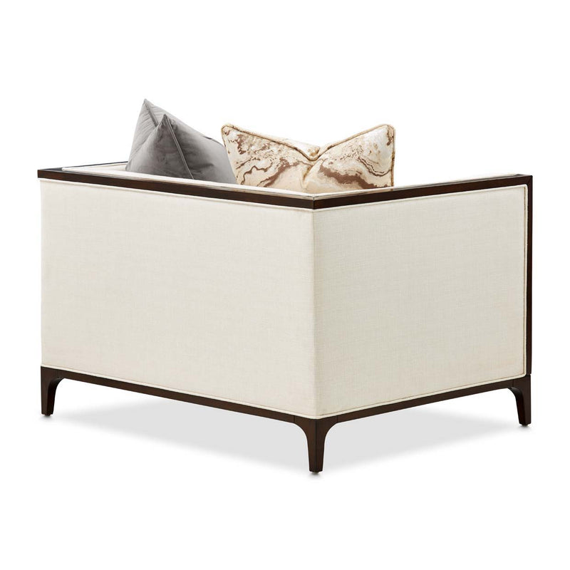 Belmont Place - Matching Chair - Cream / Espresso - R&R Furniture Gallery (Fountain Valley, CA)