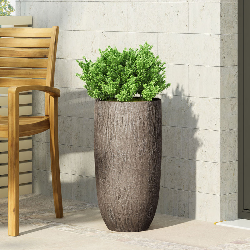 Magnesium Oxide Planter For Outdoor Use - Natural Wood - R&R Furniture Gallery (Fountain Valley, CA)