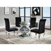 Noralie - 52" Round Dining Table - Mirrored & Faux Diamonds - R&R Furniture Gallery (Fountain Valley, CA)