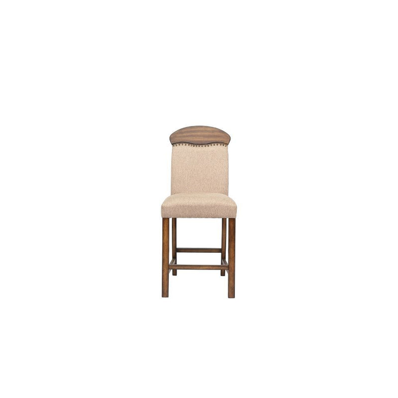 Maurice - Counter Height Chair (Set of 2) - Linen & Oak - R&R Furniture Gallery (Fountain Valley, CA)