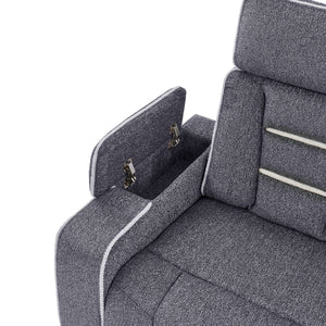 Austin - Reclining Sofa With Storage Arms - Gray
