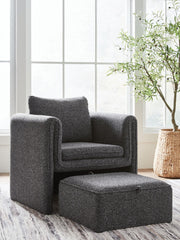 Vreni - Accent Chair - Charcoal / Black - R&R Furniture Gallery (Fountain Valley, CA)