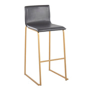 Set of two Lumi Source Mara contemporary upholstered barstools with cushioned seats and sleek design, perfect for modern kitchen or bar area.