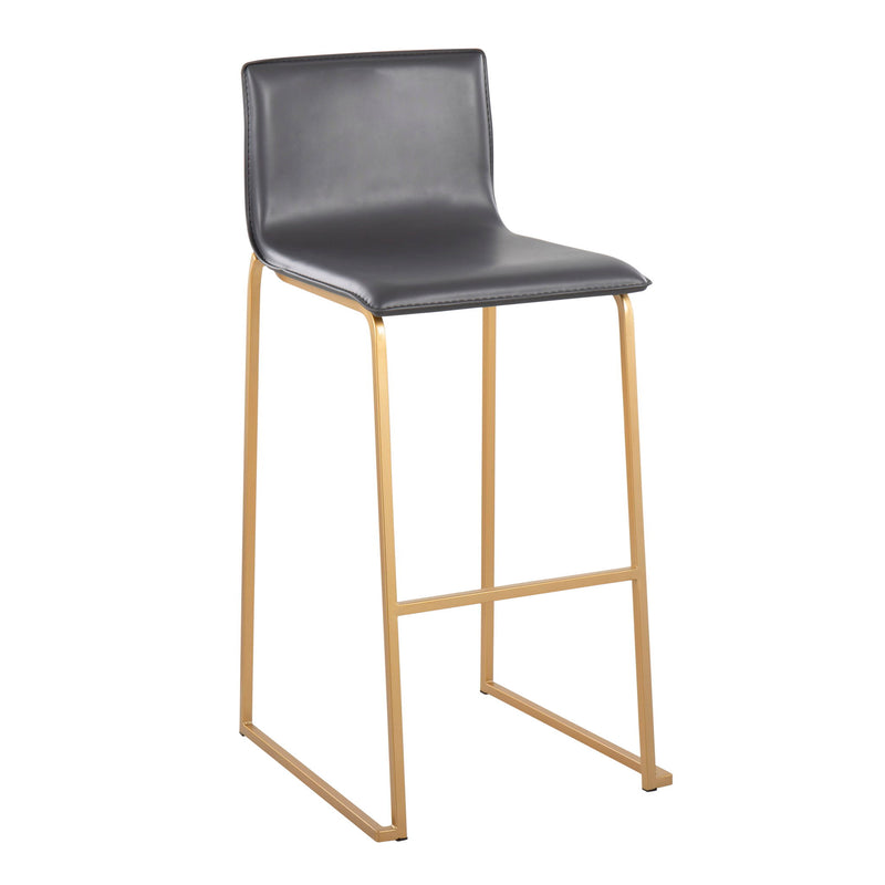Set of two Lumi Source Mara contemporary upholstered barstools with cushioned seats and sleek design, perfect for modern kitchen or bar area.