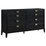 Mason - 8 Drawer Dresser With Fluted Design - Black