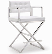 Director - Stainless Steel Counter Stool - R&R Furniture Gallery (Fountain Valley, CA)