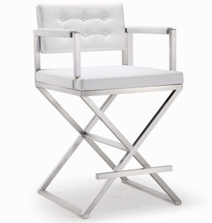 Director - Stainless Steel Counter Stool - R&R Furniture Gallery (Fountain Valley, CA)