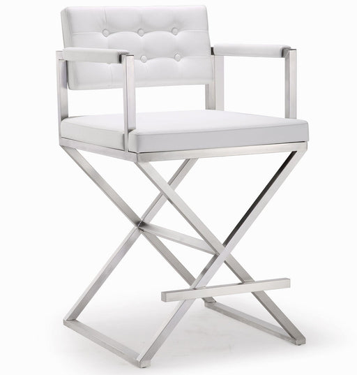 Director - Stainless Steel Counter Stool - R&R Furniture Gallery (Fountain Valley, CA)
