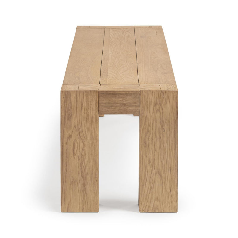 Classic Home Bristol dining bench with wooden frame and upholstered seat for versatile kitchen or dining room seating.