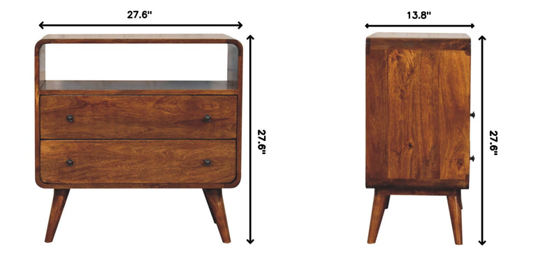 Curved Charm Console - Brown - R&R Furniture Gallery (Fountain Valley, CA)