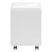 File Cabinet, Rolling Mobile, Storage Drawers, Printer Stand, Office, Work, Glossy Contemporary, Modern - White - R&R Furniture Gallery (Fountain Valley, CA)