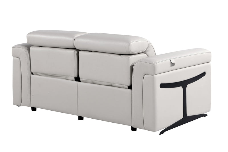 1126 - Top Grain Power Reclining Italian Leather Living Room Set - R&R Furniture Gallery (Fountain Valley, CA)